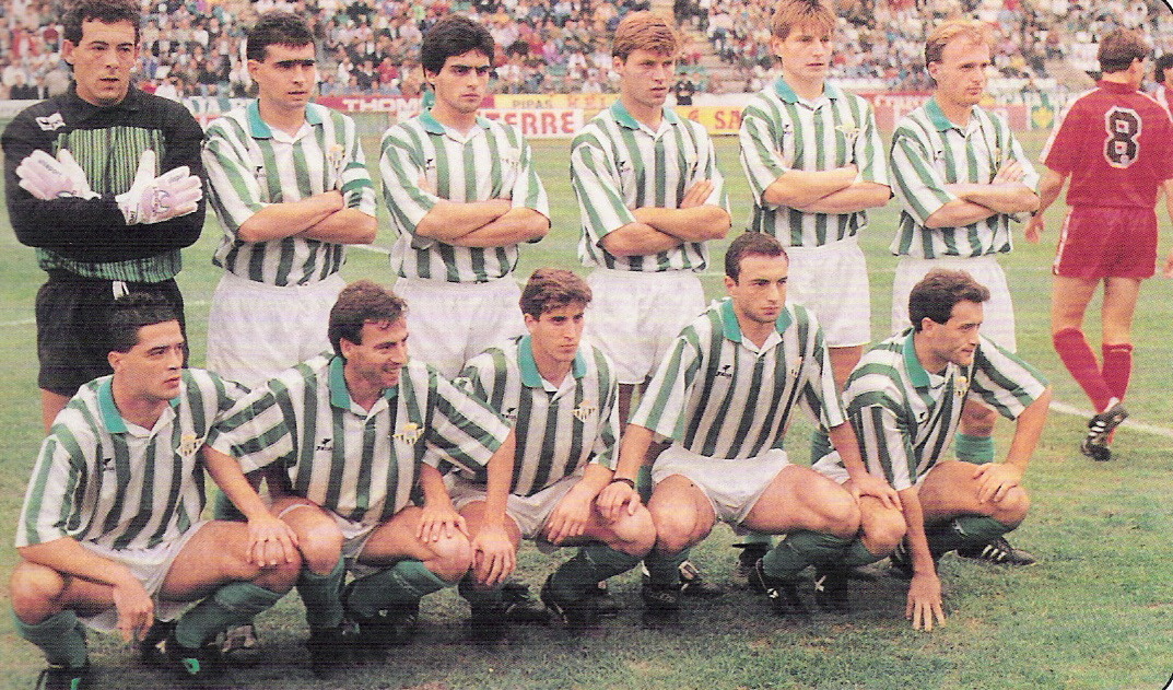 Historia del Real Betis Alineación Betis-Figueres Liga 1991 - Historia