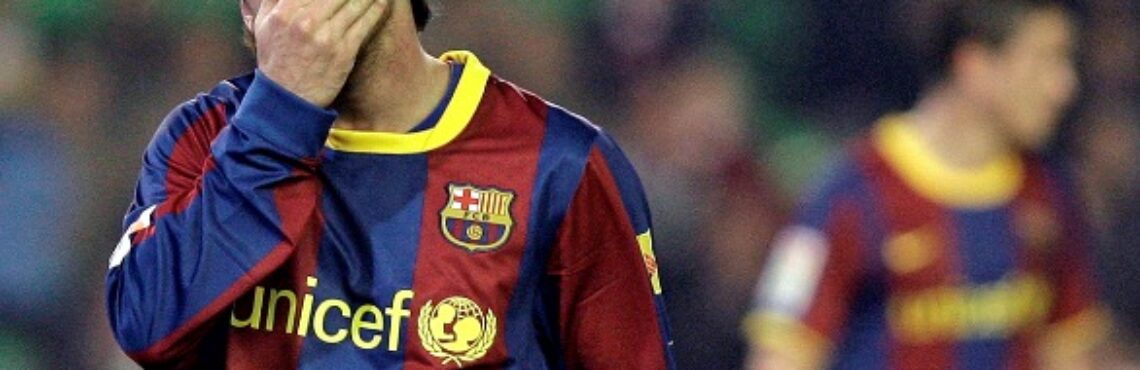 Messi, cariacontecido.