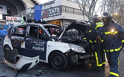 El resultado de los disturbios. Fuente: Marca.com